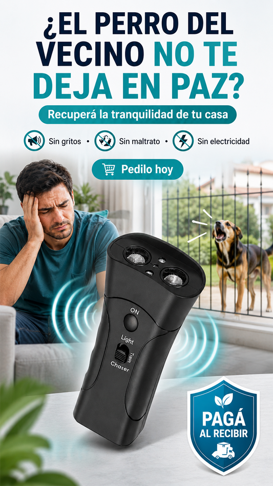 Dispositivo Ultrasónico Antiladridos: Recuperá el silencio al instante 🐶🔇