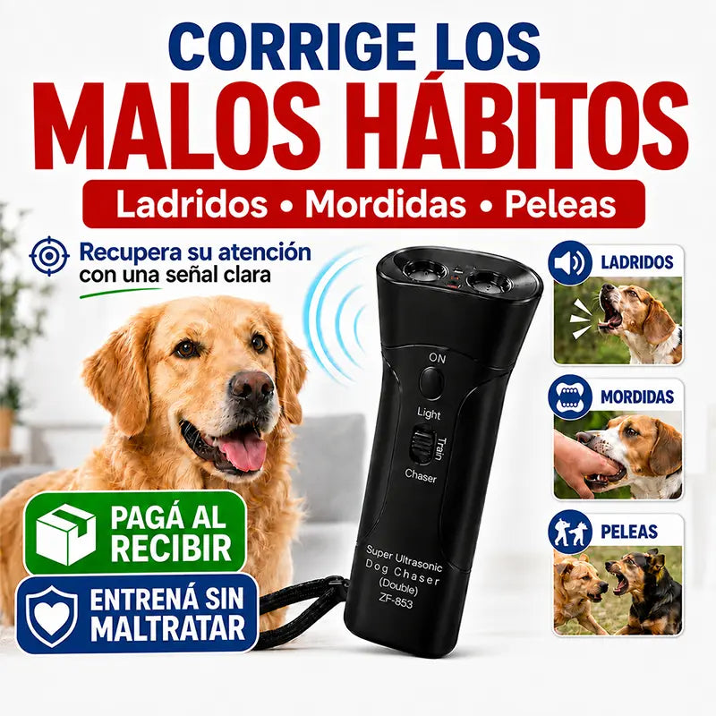 Herramienta de entrenamiento para perros: Corrige conductas difíciles sin maltrato🐕🔇