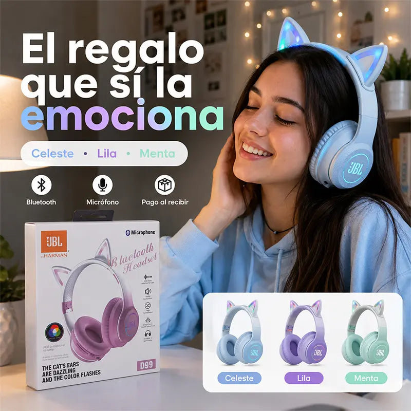Audífonos con Orejitas LED: el detalle cute que sí va a usar todos los días