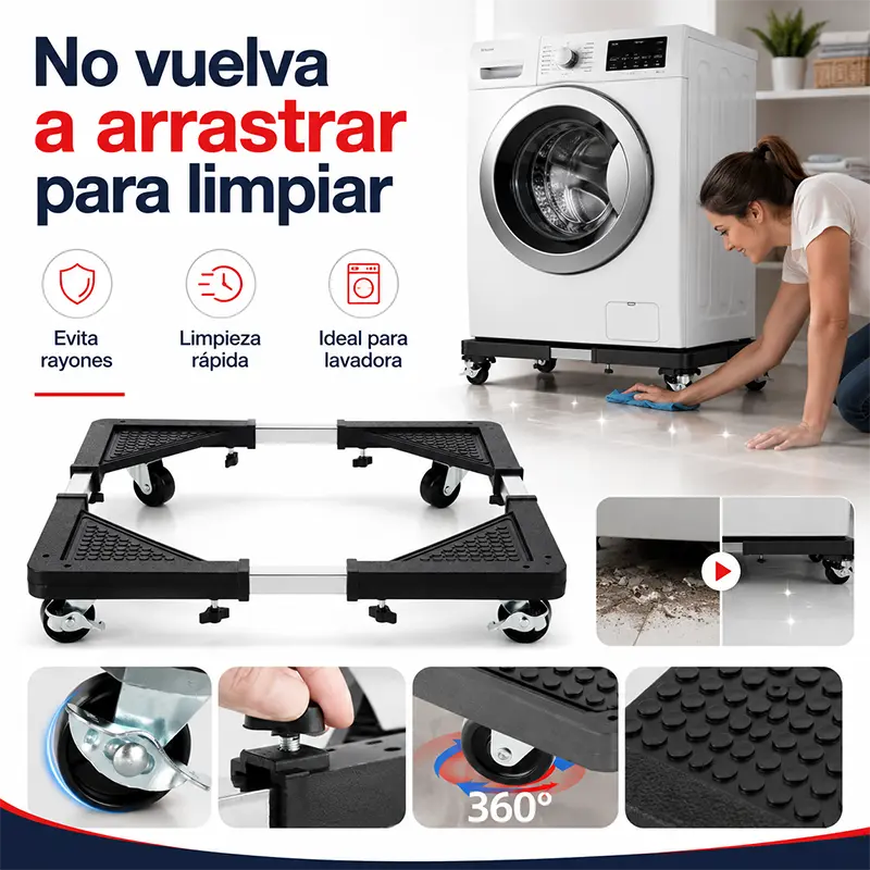 Base Móvil Ajustable con Rodines: Eleve sus muebles y muévalos cuando lo necesite 🤩